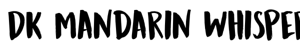 DK Mandarin Whispers font preview